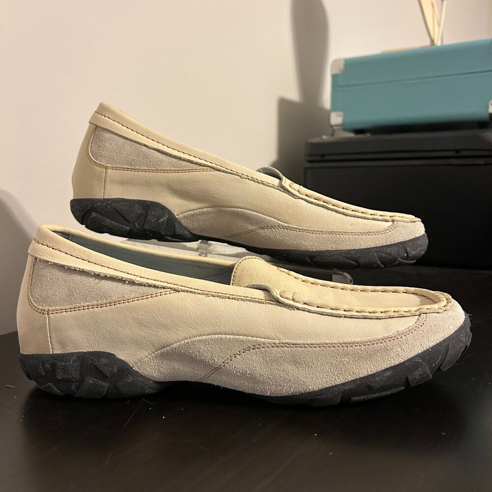 WOLKY Sz 41 US 10.5 Cream Leather Slip-On Shoes
